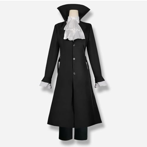 Hamender Bungo Stray Dogs Cosplay Kostüm - Oguri Tomotaro/Gogoli Cosplay Outfit Uniform Anzüge Anime Komplettes Set Cosplay Kleidung für Party (Akutagawa Ryunosuke, L) von Hamender