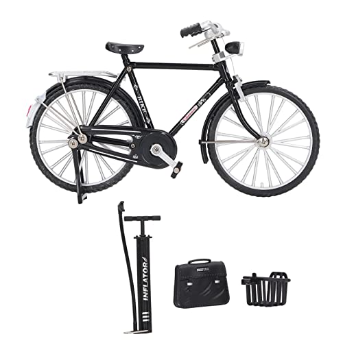 Hamwesh 1:10 Fahrradmodell, Vintage Alloy DIY -Kit mit Inflator und Aktentasche für Sammeln und Bücherregal -Display (Black) von Hamwesh