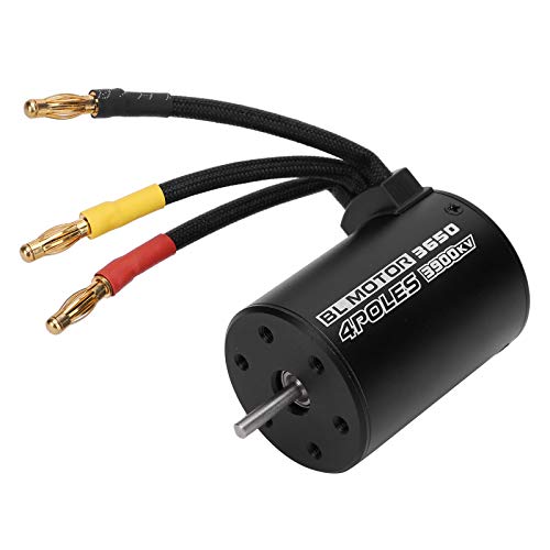 Hamwesh Bürstenloser Motor, 3900 KV Wasserdichtem RC -Motor mit 69A 4 Pol 12 Schlitz High Torsion Design für 1/8 1/10 RC -Automodell ((3650 3900kV bürstenloser Motor)) von Hamwesh