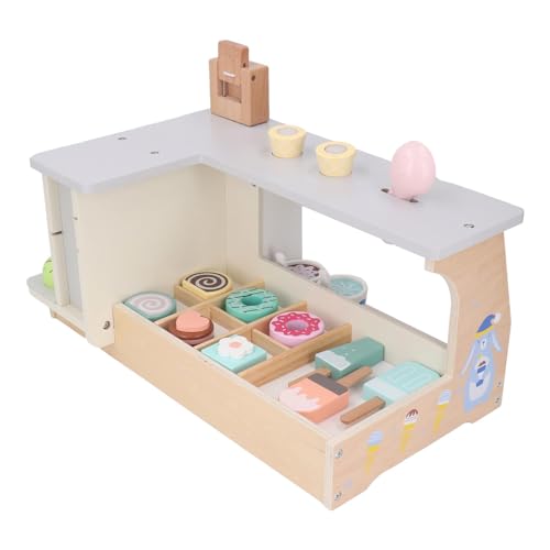 Hamwesh Eiscreme -Counter -Spielset, 22pcs Hölzerne Eisdiele Spielzeug für mit Schaufel und Accessoires für das Spielenspiel Hamwesh Eiscreme -Counter -Spielset, 22pcs Hölzerne Eisdiele Spielzeug für mit Schaufel und Accessoires für das Spielenspiel von Hamwesh