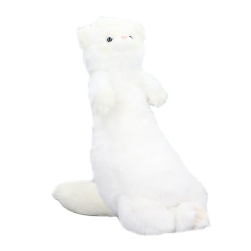 Hamwesh Frettchenplüsch, Ultra Weiches Pelz Lebensechtig Gefülltes Tierhandspielzeug für Geburtstagsgeschenke mit Einzigartigem Design (White) von Hamwesh