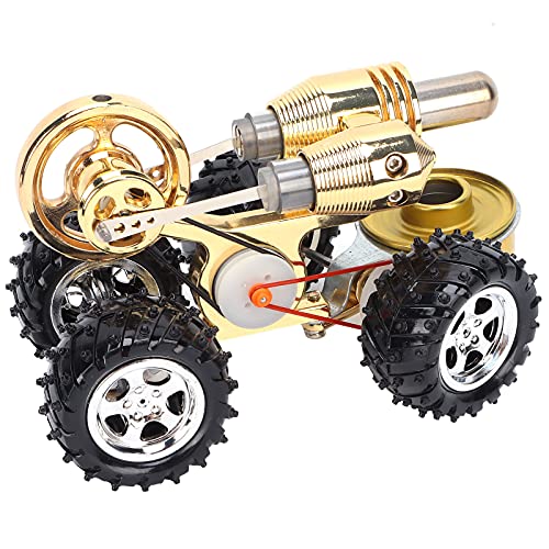 Hamwesh Heißluft Stirling Motor, Miniatur -Außenverbrennungskraft Stirling Motorauto, Ingenieurgenerator Modell mit Wissenschaftsexperiment Physikalisches Autospielzeug für Experimentelles Spielzeug von Hamwesh