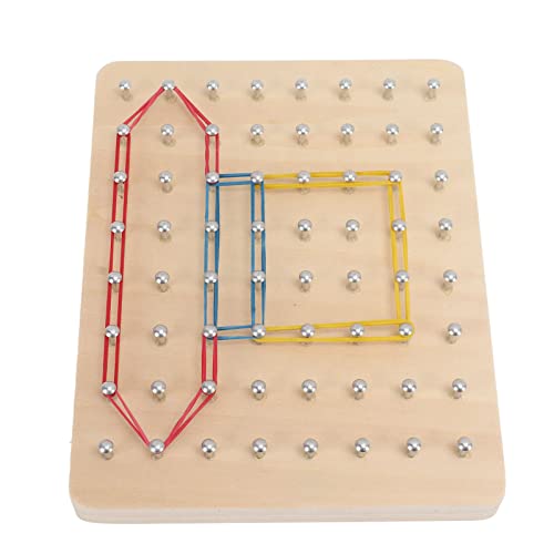 Hamwesh Holz GeoBoard, Pädagogische Montessori Mathematik Manipulativ mit Gummibändern für Kleinkinder Mädchen Hamwesh Holz GeoBoard, Pädagogische Montessori Mathematik Manipulativ mit Gummibändern für Kleinkinder Mädchen von Hamwesh