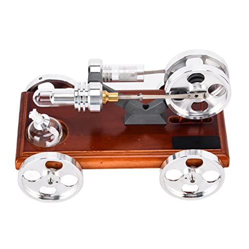 Hamwesh Hot Air Stirling Motor, Aluminiumlegierung Stirling Motormodell mit Bildungsmotor -Funktion für Wissenschaftsprojekte und Physiklernen von Hamwesh