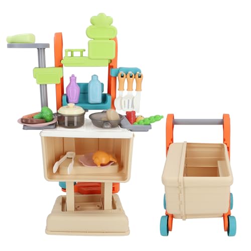 Hamwesh Kids Kitchen Playset, 42 PCs Plastik -Küchensimulation Spielzeug mit Einkaufswagen Interaktive Playset für Heim- oder Kindergarten Frühschulbildung Hamwesh Kids Kitchen Playset, 42 PCs Plastik -Küchensimulation Spielzeug mit Einkaufswagen Interaktive Playset für Heim- oder Kindergarten Frühschulbildung von Hamwesh