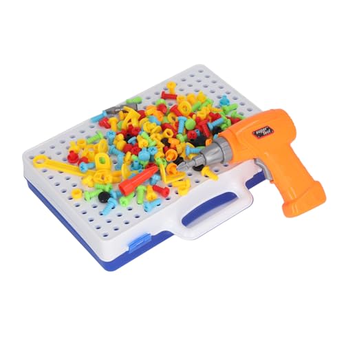 Hamwesh Kreatives Mosaikbohrer, Bildungsbohrer und Schraubendreher-Puzzle-Kit mit Pilznägeln für Im Alter von 3 Bis 8 Jahren Hamwesh Kreatives Mosaikbohrer, Bildungsbohrer und Schraubendreher-Puzzle-Kit mit Pilznägeln für Im Alter von 3 Bis 8 Jahren von Hamwesh