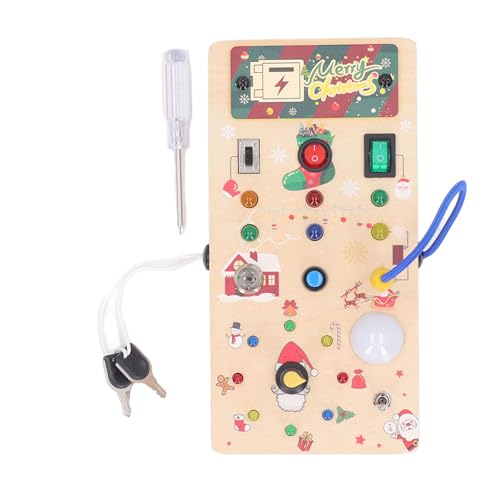 Hamwesh LED -Busy -Board, Holzrätsel Frühbildung Kleinkind Montessori Reiseaktivität Lernspielzeug mit Licht für Hamwesh LED -Busy -Board, Holzrätsel Frühbildung Kleinkind Montessori Reiseaktivität Lernspielzeug mit Licht für von Hamwesh