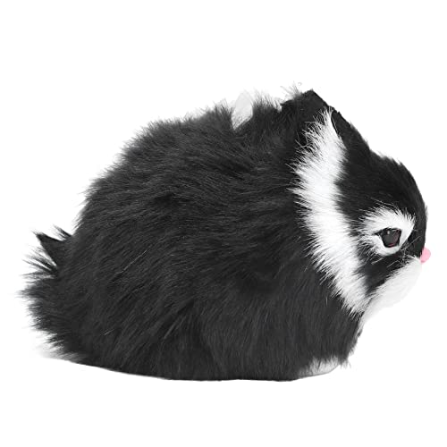 Hamwesh Miniatur -Plüsch Kaninchen, Lebensechtiges Weiches Stofftier mit Realistischem Design für Kindergeschenke Dekorationen (Black) von Hamwesh