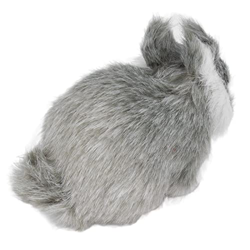 Hamwesh Miniatur -Plüsch Kaninchen, Lebensechtiges Weiches Stofftier mit Realistischem Design für Kindergeschenke Dekorationen (Gray) von Hamwesh