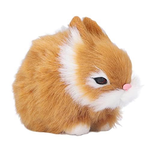 Hamwesh Miniatur -Plüsch Kaninchen, Lebensechtiges Weiches Stofftier mit Realistischem Design für Kindergeschenke Dekorationen (ORANGE) von Hamwesh