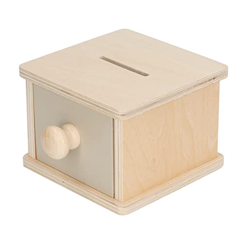 Hamwesh Montessori Toys Holzform Sorter -Farb -Matching Spielzeug für Kleinkind mit Sicherem Schubladen Design für Kind 6 Bis 12 Monate Baby 1 2 3 Jahre Alte Babys (Münzbox) von Hamwesh