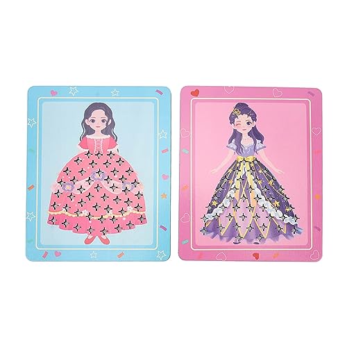 Hamwesh Prinzessin Dress -up -Aktivitätsbuch für Mädchen, 3D Zeichnenbuch mit Poke Fun Hunderte Kleiderpädagogikspielzeug (PINK) von Hamwesh