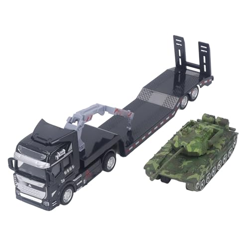 Hamwesh RC Semi -LKW, Abnehmbarer Metall -Flachbettanhänger mit Tankmodell für 1:24 Konstruktionsfahrzeug Im Maßstab (Green) von Hamwesh