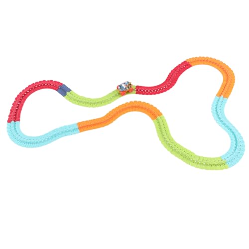 Hamwesh Race Car -Set, Flexibler Veränderbares Leuchten in Dunkelheit mit Zusammenschnappigen Teilen für 36 Monate und Höher (188PCS) von Hamwesh