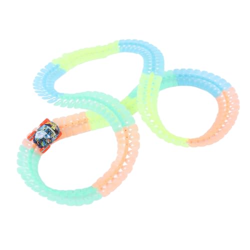 Hamwesh Race Car -Set, Flexibler Veränderbares Leuchten in Dunkelheit mit Zusammenschnappigen Teilen für 36 Monate und Höher (224PCS) von Hamwesh