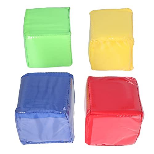 Hamwesh Schaumwürfel, 4 PCs Große PVC -Würfel mit Tasche für Kinderpädagogik, Glätten Oberflächen Gerundete Ecke Eltern - Interaktion Unterrichtshilfenblöcke Glätten von Hamwesh