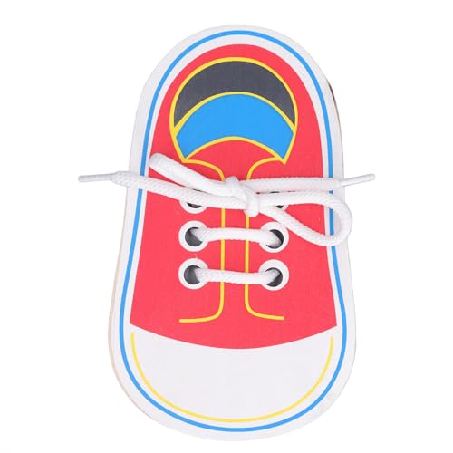 Hamwesh Schnürsenkelspielzeug, Holz Lernen, Schuhe mit Seilen für Kleinkinder -Entwicklung zu Schulen, um Schuhe zu Binden (Spielzeug zum Schnüren und Bespannen) von Hamwesh