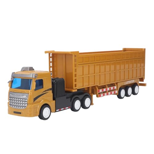 Hamwesh Semi -LKW -Spielzeug, Inertial Dump Trailer Car Modell mit Verlängertem Containerwagen für Einfallsreiches Spiel (Flachkopf) von Hamwesh
