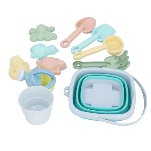 Hamwesh Strandspielzeug Set, Zusammenklappbarer Sandeimer mit Schaufeln Sandformen Sieb Wasser Topf Sand Rechen für Kleinkinder Outdoor Spielplätze Sommergeburtstage Schwimmbäder Versammlungen (Blue) Hamwesh Strandspielzeug Set, Zusammenklappbarer Sandeimer mit Schaufeln Sandformen Sieb Wasser Topf Sand Rechen für Kleinkinder Outdoor Spielplätze Sommergeburtstage Schwimmbäder Versammlungen (Blue) von Hamwesh