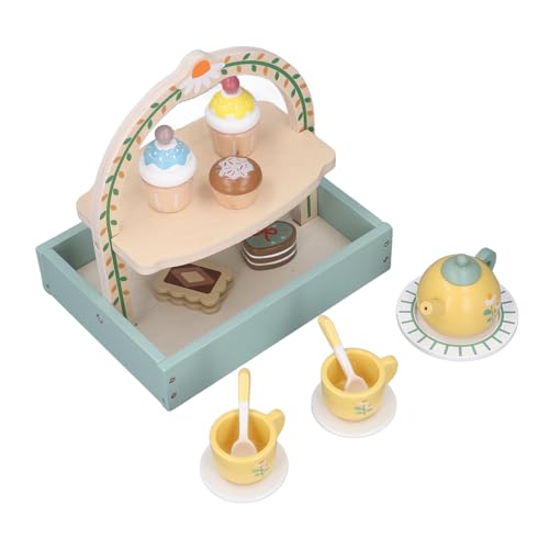 Hamwesh Teeparty Set für Kleine Mädchen, Interaktive Prinzessin Teen Time Toy mit Dessert Creme Kuchen Tee Pot Tea Tasse Kitchen Spielset für Kleinkinder von Hamwesh