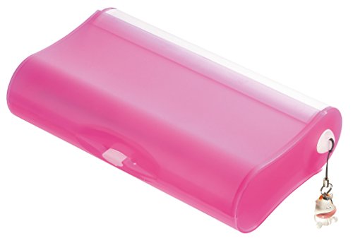 HAN 996-66 Schul-Etui 3-Fach COOL, Geniale Schlamperbox mit 3 Fächern und Pinnwand, transluzent-pink- weitere Farben auswählbar von HAN