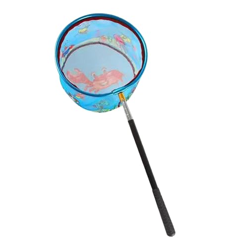 HanQZen Teleskop Kescher Kinder,Kinder, Ausziehbar Schmetterlingsnetz Fischernetz Fangnetz zum Fangen Insekten Fischen Libellen Krabben Teich Pool Garten Outdoor, Strand (Blau) von HanQZen