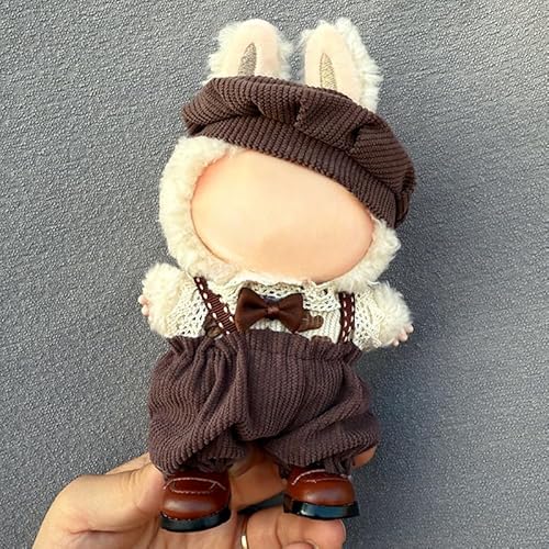 Kleidung kompatibel mit Labubu 17 cm Outfit-Set der 1., 2. und 3. Generation mit hängenden Accessoires, Trendige niedliche Mode (LBB-12) von HanTang