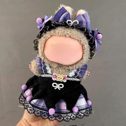 Kleidung kompatibel mit Labubu 17 cm Outfit-Set der 1., 2. und 3. Generation mit hängenden Accessoires, Trendige niedliche Mode (LBB-35) von HanTang