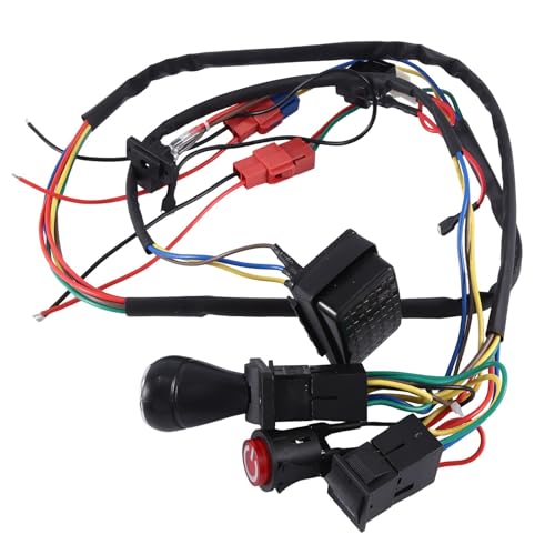 Hanabitx Kinder-Elektroauto DIY Modifizierte Kabel und Schalter-Kit, Kinder-Elektroauto 4WD Ride-On-Spielzeug Ersatzzubehör Single Line von Hanabitx