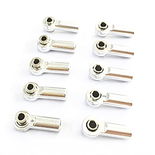 Hanabitx Spurstangenkopf aus Metall, M2,5, Kugelgelenk für A959, 12428, 144001, C24, MN, D90, MN99S, RC-Autoteile, Silber, 10 Stück Hanabitx Spurstangenkopf aus Metall, M2,5, Kugelgelenk für A959, 12428, 144001, C24, MN, D90, MN99S, RC-Autoteile, Silber, 10 Stück von Hanabitx