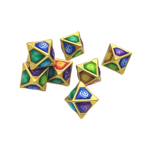 Genshin Impact Genius Invocation TCG Würfel-Halskette mit Diamanten, dreidimensionales Element (8 Würfel) von Hanaiette