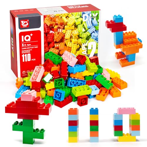 Hanari Bausteine 110 Große Building Blocks Kompatibel Mit Den Meisten Marken 8 Fördert Die Kindliche Fantasie Für Ab 4 Jahre Hanari Bausteine 110 Große Building Blocks Kompatibel Mit Den Meisten Marken 8 Fördert Die Kindliche Fantasie Für Ab 4 Jahre von Hanari