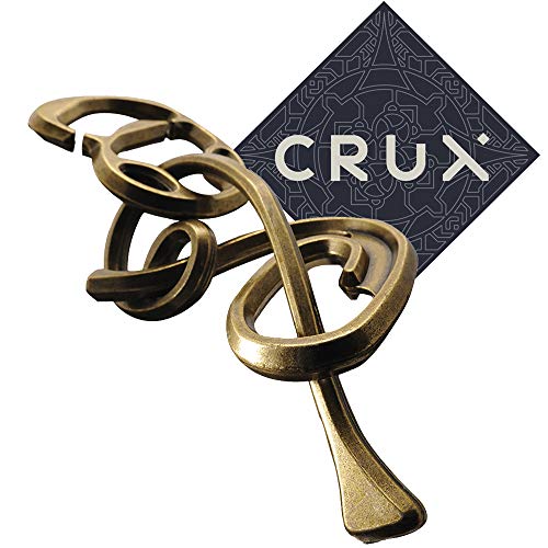 Hanayama Cast Enigma Puzzle – Level 6 von 6 – Schwierigkeitsgrad Grandmaster – inkl. Crux Aufkleber von Hanayama and Crux Puzzles