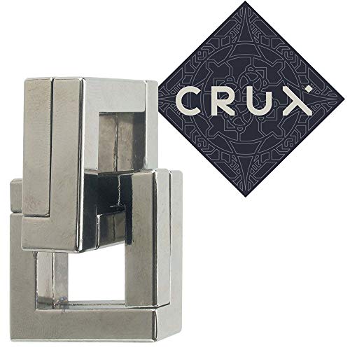 Hanayama Cast Quartett Puzzle - Level 6 von 6 - Schwierigkeitsgrad Grandmaster - inkl. Crux Aufkleber von Hanayama and Crux Puzzles