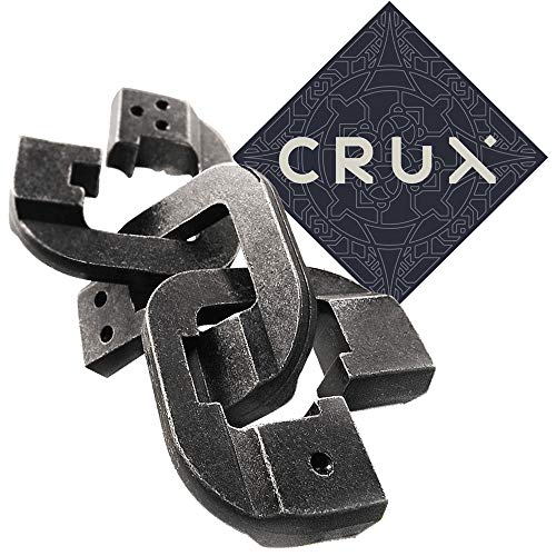 Hanayama Cast Chain Puzzle - Level 6 von 6 - Schwierigkeitsgrad Grandmaster - inkl. Crux Aufkleber von Hanayama and Crux