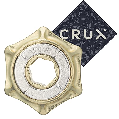 Hanayama and Crux Gussventil Puzzle - Stufe 4 von 6 - ziemlich hart - inkl. Crux Aufkleber von Hanayama and Crux