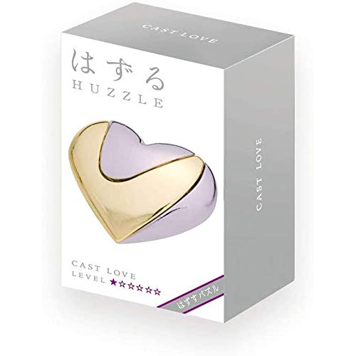 Bartl Huzzle Cast Love Puzzle Metall Silber-Gold, Maße: 11,9cm x 7,8cm x 4,5cm, 112384 von GIGAMIC