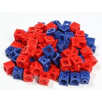 100 Steckwürfel rot/blau 1,7 cm von Handelsagentur Sieboldt