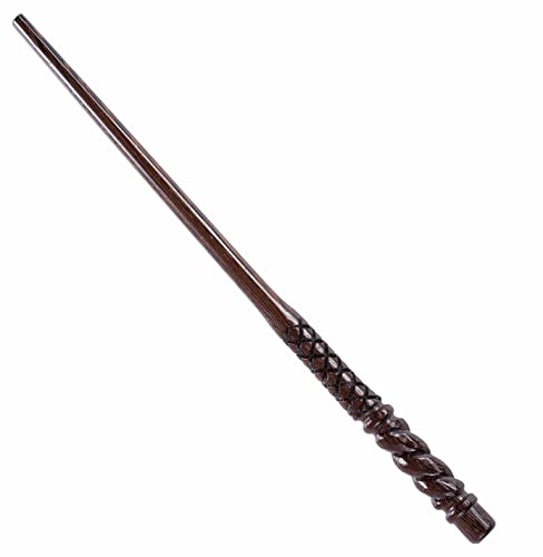 Handicraftviet,Handgeschnitzter Holz-Zauberstab, Zauberstäbe aus Echtholz/Holzstäbe für Zauber/Sammlerstück, Cosplay, Magic Fred Weasley, Weihnachten und Geburtstagsparty, 38.1 cm (S12) von Handicraftviet