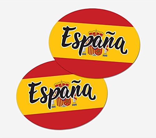 2 x Espana Autoaufkleber Spanien Flagge Oval Selbstklebend Vinyl Auto Van LKW 2 x Espana Autoaufkleber Spanien Flagge Oval Selbstklebend Vinyl Auto Van LKW von Handmade By Stukk