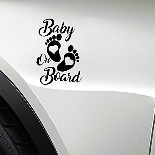 Stukk Auto-Fenster-Aufkleber, Vinyl, Motiv: Baby an Bord, 12,7 x 17,8 cm, Schwarz Stukk Auto-Fenster-Aufkleber, Vinyl, Motiv: Baby an Bord, 12,7 x 17,8 cm, Schwarz von Handmade By Stukk