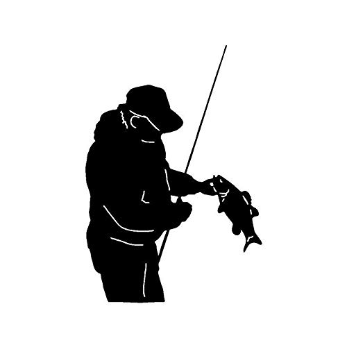 Stukk Stickers Fischer Sport fangen Fisch-Spaß-Fenster-Aufkleber Vinyl-Abziehbilder 10.9cm x 15,8 cm - Schwarz Stukk Stickers Fischer Sport fangen Fisch-Spaß-Fenster-Aufkleber Vinyl-Abziehbilder 10.9cm x 15,8 cm - Schwarz von Handmade By Stukk