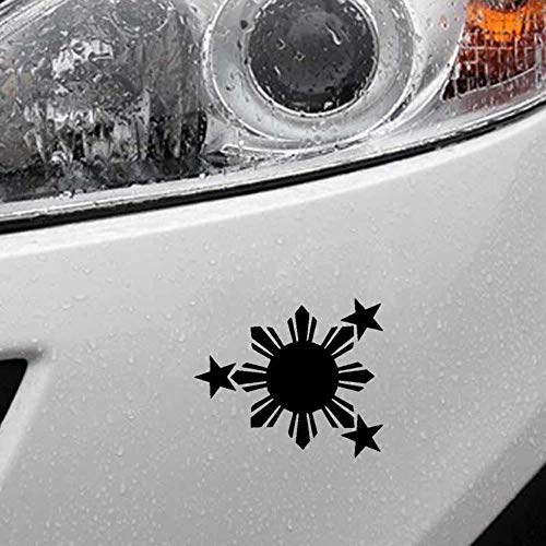Stukk Stickers Philippinische Sonne mit Sternen-Design-Spaß-Fenster-Stoßfänger-Vinyl-Aufkleber 14,6 cm x 12,3 cm - schwarz Stukk Stickers Philippinische Sonne mit Sternen-Design-Spaß-Fenster-Stoßfänger-Vinyl-Aufkleber 14,6 cm x 12,3 cm - schwarz von Handmade By Stukk