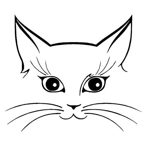 Vinyl-Aufkleber mit niedlichem Katzengesicht, lustiger Fenster-Glasaufkleber, Vinyl-Aufkleber, 14 cm x 12 cm Vinyl-Aufkleber mit niedlichem Katzengesicht, lustiger Fenster-Glasaufkleber, Vinyl-Aufkleber, 14 cm x 12 cm von Handmade By Stukk