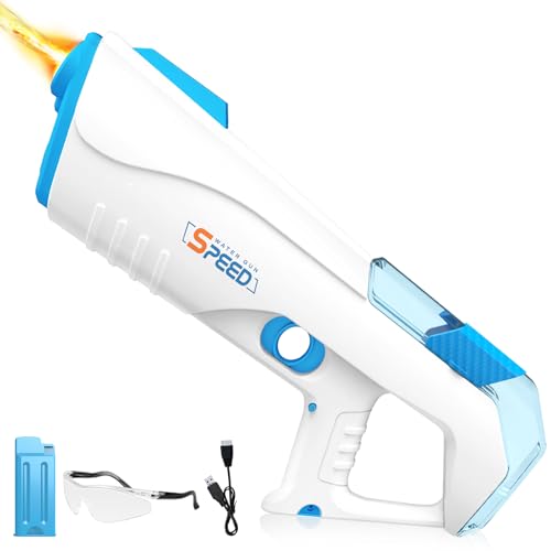 Elektrische Wasserpistole für Kinder Erwachsene EIN-Knopf Automatische Wasser Pistole Spielzeug 33FT Reichweite Große Water Gun mit Licht, Wasserspielzeug für im Freien Sommerpool Strandparty (Blau) Elektrische Wasserpistole für Kinder Erwachsene EIN-Knopf Automatische Wasser Pistole Spielzeug 33FT Reichweite Große Water Gun mit Licht, Wasserspielzeug für im Freien Sommerpool Strandparty (Blau) von Handwell