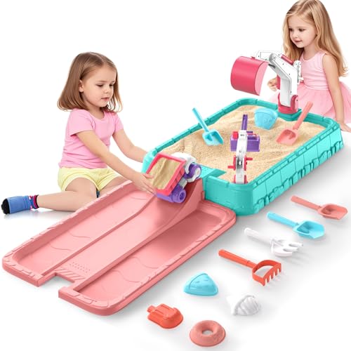 Handwell Sandkasten mit elektrischem Baumotiv für Kinder, Bagger, Sandspielzeug für Mädchen, Rosa Handwell Sandkasten mit elektrischem Baumotiv für Kinder, Bagger, Sandspielzeug für Mädchen, Rosa von Handwell