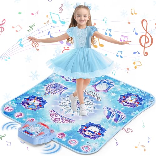 Tanzmatte Spielzeug Mädchen Geschenk: 8-Tasten-Tanzpad, Kabelloses Bluetooth Elektronisches Tanzspiel mit 4 Spielmodi Integrierte Musik Geburtstagsgeschenke für 3 4 5 6 7 8 9 10+ Jahre Mädchen von Handwell