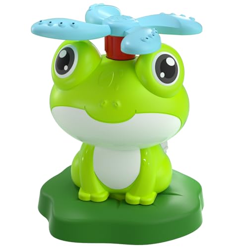 Water Sprinkler Baseball Toy for Kids: 2 in 1 Frog Sprinkler Tee Ball Set with 2 Sprinkler Heads 360° Roating Spray Water Outdoor Play for Boys Girls Summer Splashing Fun Backyard Lawn Pool Party Game Water Sprinkler Baseball Toy for Kids: 2 in 1 Frog Sprinkler Tee Ball Set with 2 Sprinkler Heads 360° Roating Spray Water Outdoor Play for Boys Girls Summer Splashing Fun Backyard Lawn Pool Party Game von Handwell