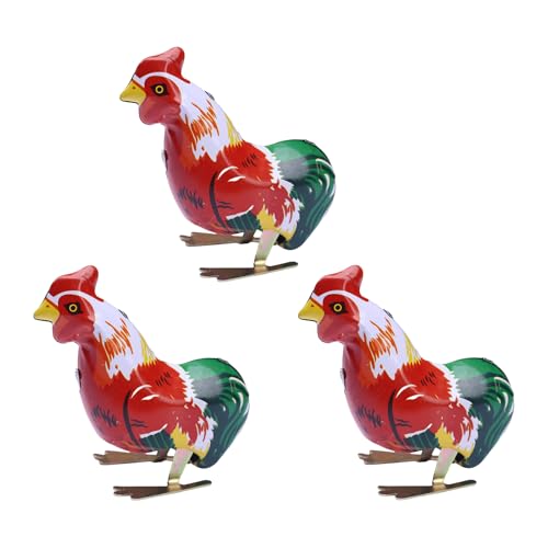 Hangsu 3pcs Vintage Windup Rooster Tinplate Spielzeugmodell Hühnerfigur Uhren Spielzeug Perfekt Für Home Dekore Und Schreibtischverzierung Hangsu 3pcs Vintage Windup Rooster Tinplate Spielzeugmodell Hühnerfigur Uhren Spielzeug Perfekt Für Home Dekore Und Schreibtischverzierung von Hangsu