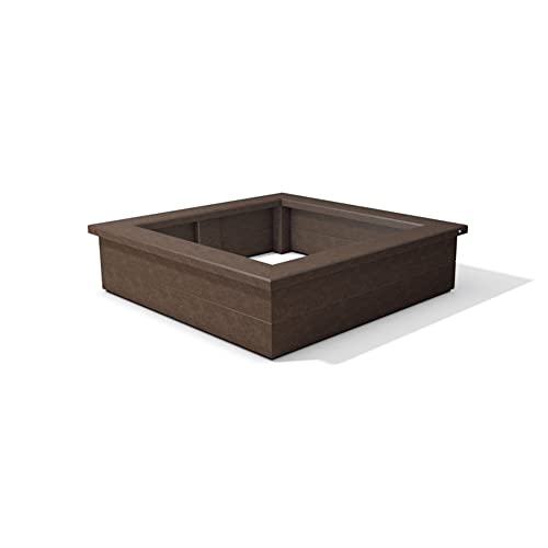 hanit® Sandkasten Gobi, wetterfest aus recyceltem Kunststoff für Terrasse und Balkon; braun (240 x 240 cm) von Hanit